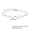 Wave Shaped 304 Stainless Steel Link Chain Necklaces for Women FS-WG2DD65-02-1