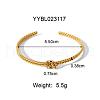Knot Stainless Steel Cuff Bangles for Women TU4050-6-1