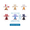12Pcs 6 Style Cellulose Acetate(Resin) Pendants KY-TA0001-19-5