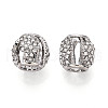 Alloy Rhinestone European Beads FIND-N009-09P-1