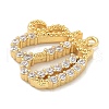 Rack Plating Brass Micro Pave Cubic Zirconia Pendants KK-L224-053G-2