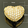 Brass Cubic Zirconia Pendants ZIRC-D007-1G-2