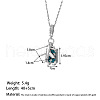 Airplane & Trunk 304 Stainless Steel Micro Pave Clear Cubic Zirconia Pendant Necklaces FS-WG81D22-04-2