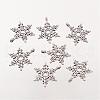 Christmas Snowflake Tibetan Style Alloy Pendants A0353Y-1