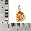 Brass Micro Pave Cubic Zirconia Pendants KK-K345-13Q-G-3