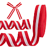 GOMAKERER 25 Yards Polyester Striped Ribbons OCOR-GO0001-29E-1