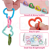 SOFPLATE 28Pcs 14 Colors Zinc Alloy Spring Gate Rings FIND-SP0002-61-6