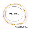 Fashionable Brass & Imitation Pearl Stretch Bracelets MT0601-4