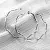 304 Stainless Steel Wavy Stud Earrings EJEW-R028-02P-3