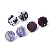 Cellulose Acetate(Resin) Stud Earring Findings KY-R022-021-2