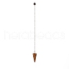 Mixed Natural Gemstone Hexagonal Pointed Dowsing Pendulums PALLOY-JF01982-2