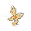 Brass Micro Pave Cubic Zirconia Cuff Rings RJEW-Q030-02G-2