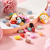 42Pcs 21 Colors Oval Silicone Focal Beads SIL-TA0001-69-15