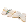 Rack Plating Brass Pave Natural Paua Shell & White Shell Pendants KK-U025-12P-05-2