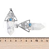 Natural Howlite Faceted Pointed Bullet Big Pendants G-H076-02P-015-3