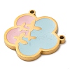 304 Stainless Steel Enamel Pendants STAS-M105-05G-2