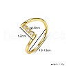 925 Sterling Sliver Pave Cubic Zirconia Geometric Finger Rings WL4318-3-3