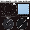 Anti-Tarnish Beebeecraft 2Pcs Rhodium Plated 925 Sterling Silver Coreana Chain Necklaces Set STER-BBC0006-13A-2
