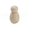Unfinished Blank Wooden Dolls Sculpture PW-WGE1180-01-1