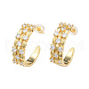 Cubic Zirconia Half Hoop  Earrings EJEW-N011-68-1