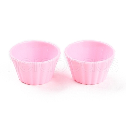 Mini Plastic Simulated Egg Tart Cup DJEW-C005-02C-1