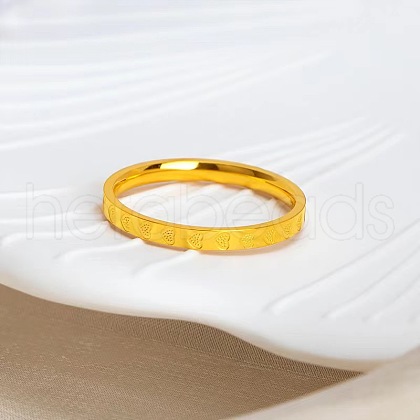 Heart Pattern Stainless Steel Finger Rings FS-WG2B97B-03-1