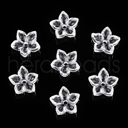 Transparent Glass Bead Caps GLAA-N001-07-1