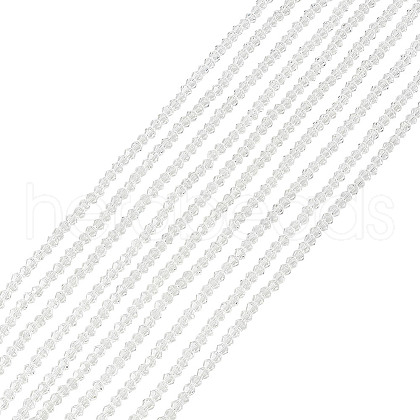 HOBBIESAY 10 Strands Imitate Austrian Crystal Bicone Glass Beads Strands GLAA-HY0001-37B-1