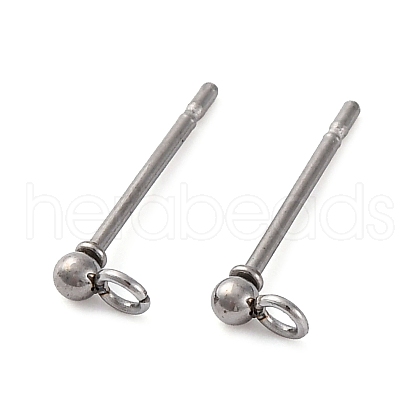 202 Stainless Steel Stud Earring Findings STAS-I324-01P-2mm-1