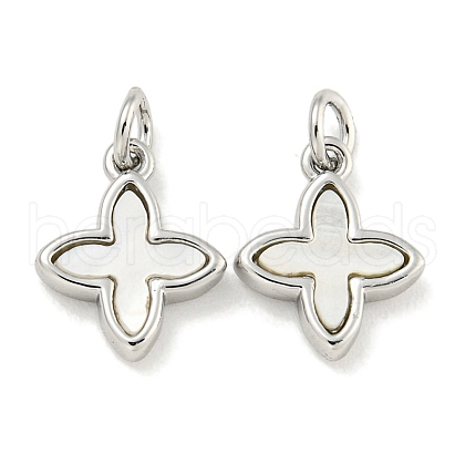 Brass with Sea Shell Charms KK-Q820-15P-1