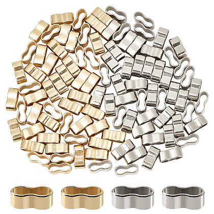 DICOSMETIC 100Pcs 2 Colors Zinc Alloy Slide Charms FIND-DC0004-96-1