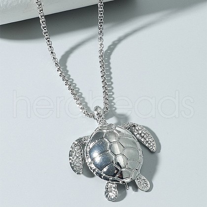 Fashionable Alloy Sea Turtle Pendant Necklaces for Men FS-WG54AC8-01-1