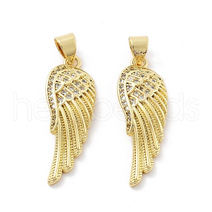 Brass Micro Pave Cubic Zirconia Pendants KK-Z098-11G-1