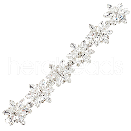 1Pc Shiny Flower Crystal Rhinestone Trim DIY-FG0003-37-1