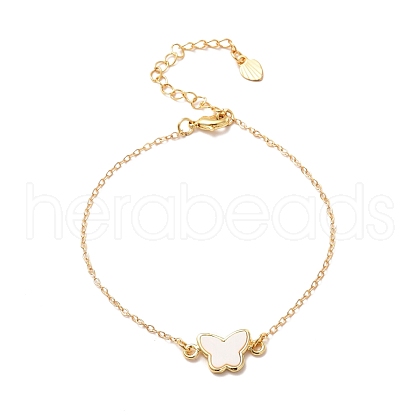 Butterfly Link Bracelet for Girl Women Gift BJEW-JB06733-02-1