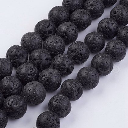 Natural Lava Rock Beads Strands G-F436-12mm-1