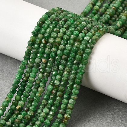 Natural Green Garnet Beads Strands G-G259-A02-3x4mm-1