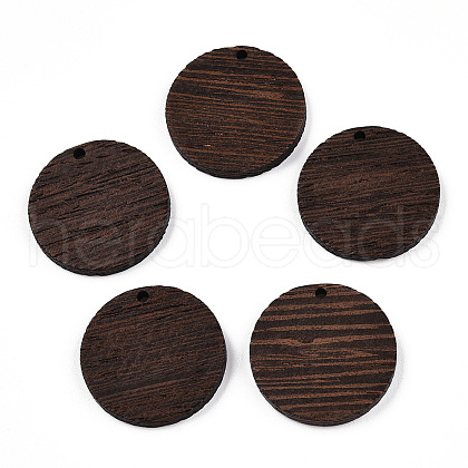 Natural Wenge Wood Pendants WOOD-T023-29D-01-1