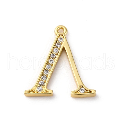 Rack Plating Brass Micro Pave Cubic Zirconia Pendant KK-H449-76G-24-1