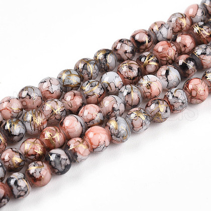 Baking Painted Glass Beads Strands X1-DGLA-N003-4mm-B05-1