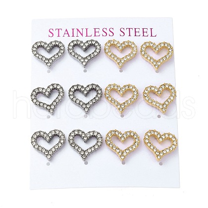 PVD Vacuum Plating 304 Stainless Steel Stud Earring EJEW-C099-05GP-1