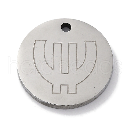 201 Stainless Steel Pendants STAS-Q342-28P-1