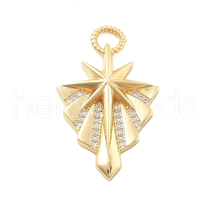 Brass Micro Pave Cubic Zirconia Pendants KK-L209-095G-1