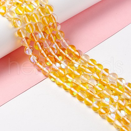 Synthetic Moonstone Beads Strands G-E573-02B-12-1