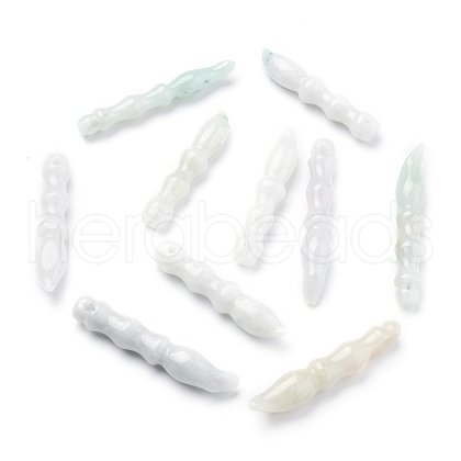 Carved Natural Myanmar Jade/Burmese Jade Pendants for Teachers' Day G-I295-04-1