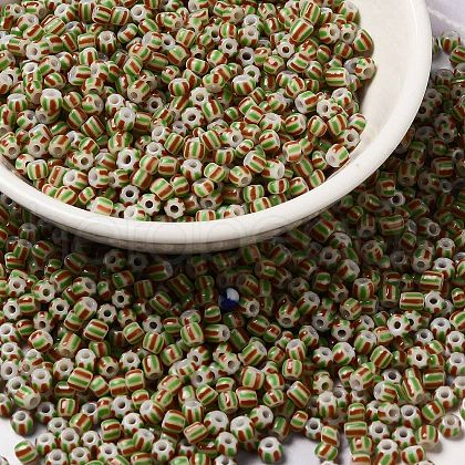 8/0 Opaque Colours Seep Glass Seed Beads SEED-F003-04B-07-1