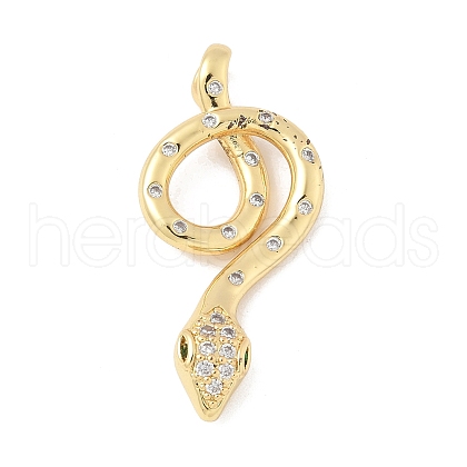 Brass Micro Pave Cubic Zirconia Pendants KK-D353-02G-1