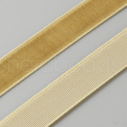 50 Yards Polyester Single Face Velvet Ribbon OCOR-WH0082-161E-1