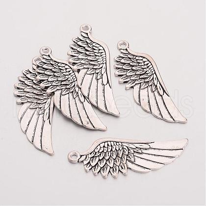 Tibetan Style Alloy Wing Large Pendants EAAA036Y-NF-1