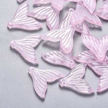 Transparent Spray Painted Glass Pendants X-GLAA-S190-009A-05-1